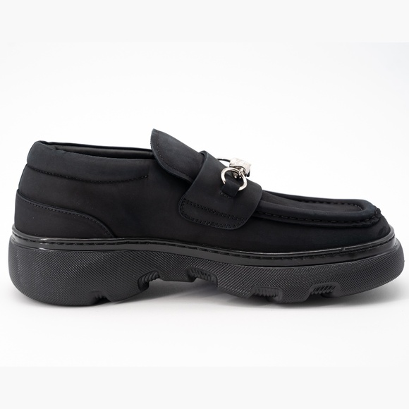 size 43.5 (10.5us) - Burberry Wire Creeper Black grey Clamp On